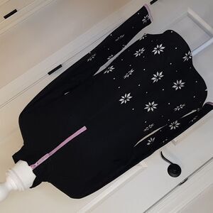 Talbots Black Zip Collar Shirt